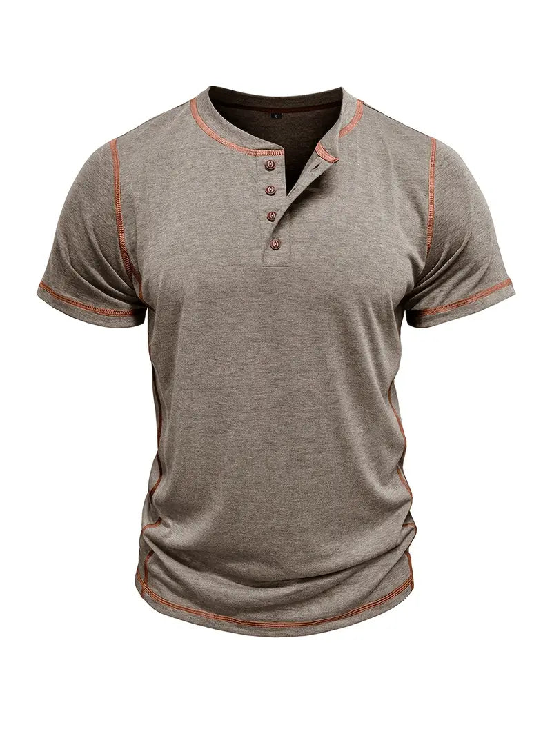 Orazio - Maglietta a Maniche Corte Con Bottoni