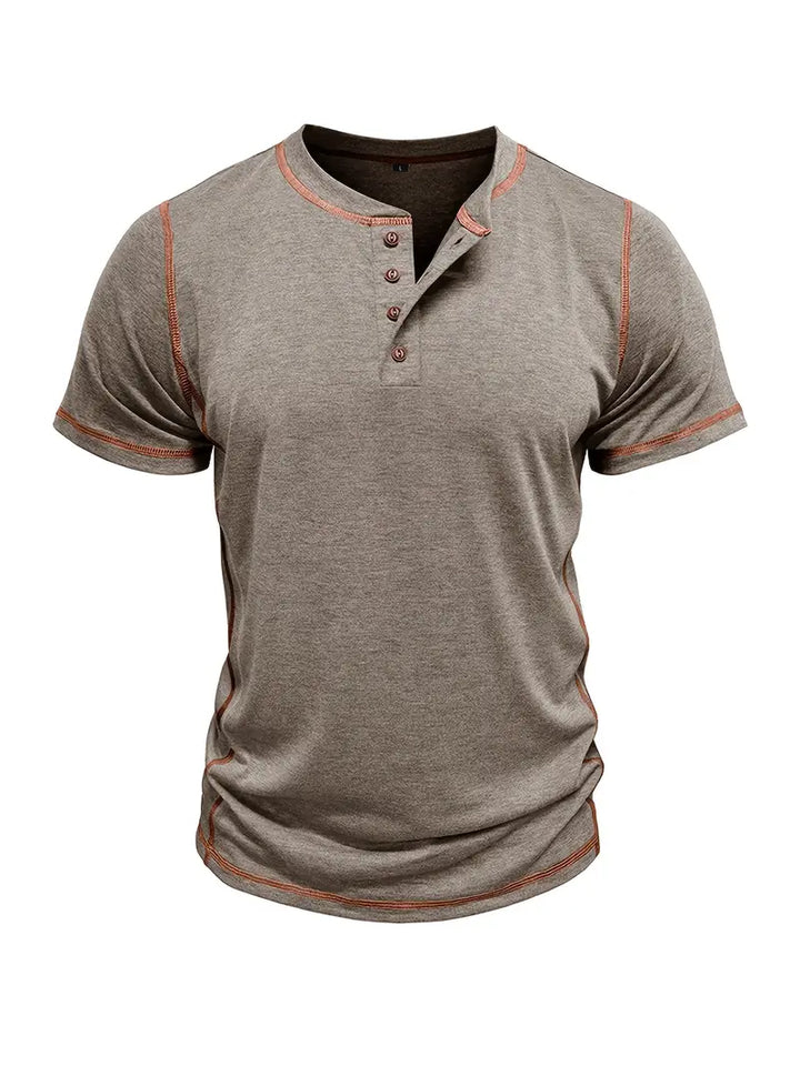 Orazio - Maglietta a Maniche Corte Con Bottoni