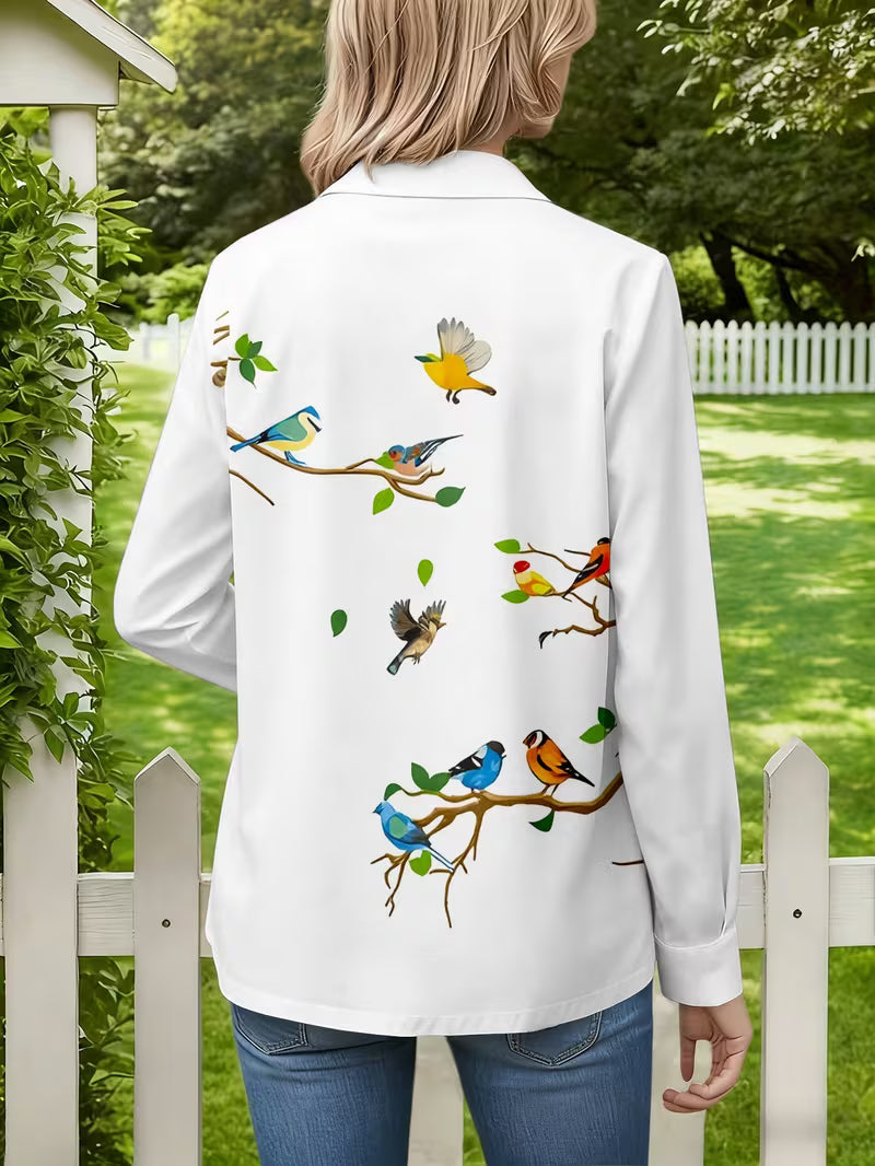 Joena - Camicia Stampata a Maniche Lunghe
