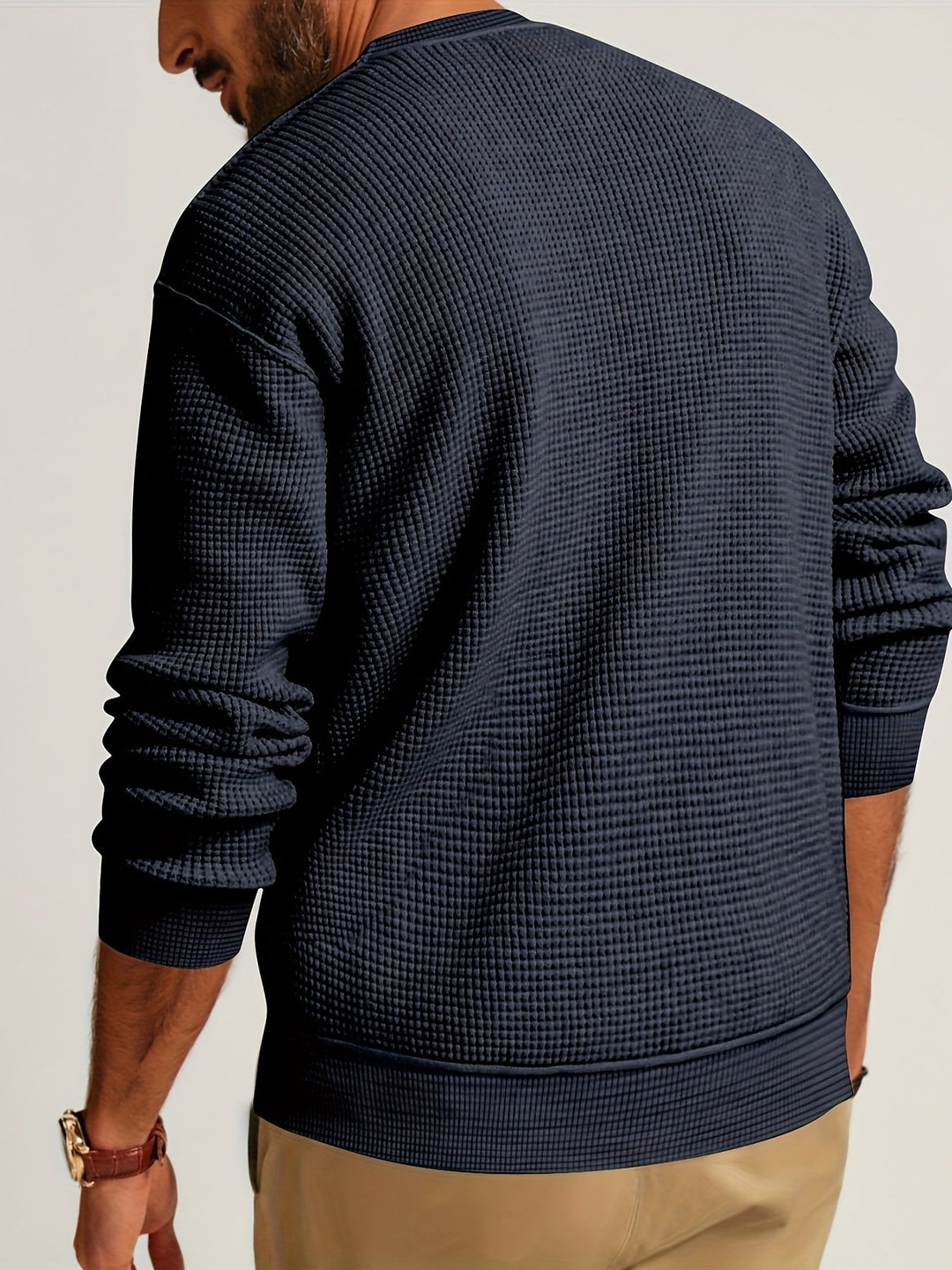 Renaud - Camicia a Maniche Lunghe Con a Waffle