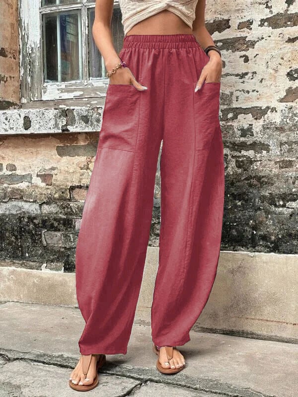 Salomee - Pantaloni Elastici Con Tasche