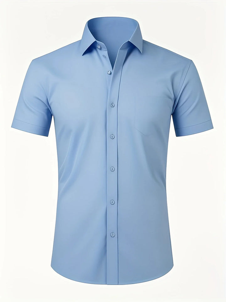 Ezra - Elegante Camicia Vestibilità Aderente Con Bottoni
