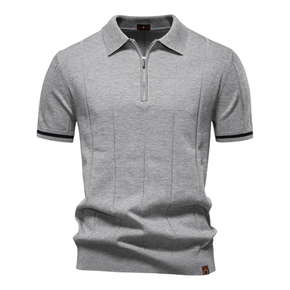 Johncena - Polo Casuale Sportiva Con Zip