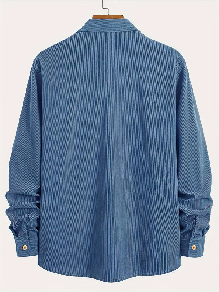 Felipe - Camicia Informale Velluto Coste Con Bottoni