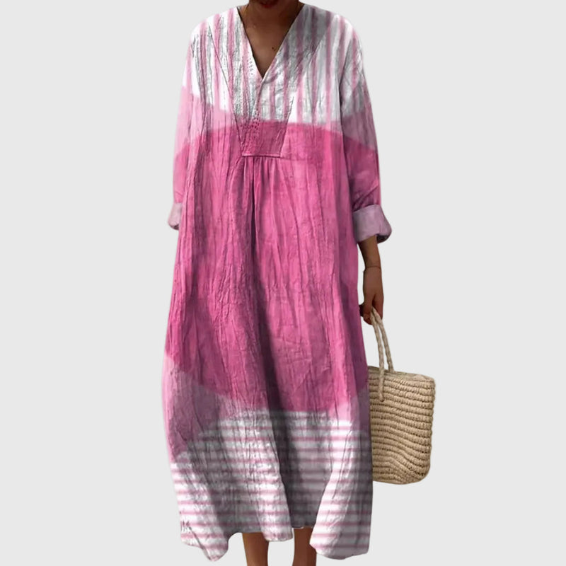 Elyana - Abito Midi Oversize Con Scollo a V