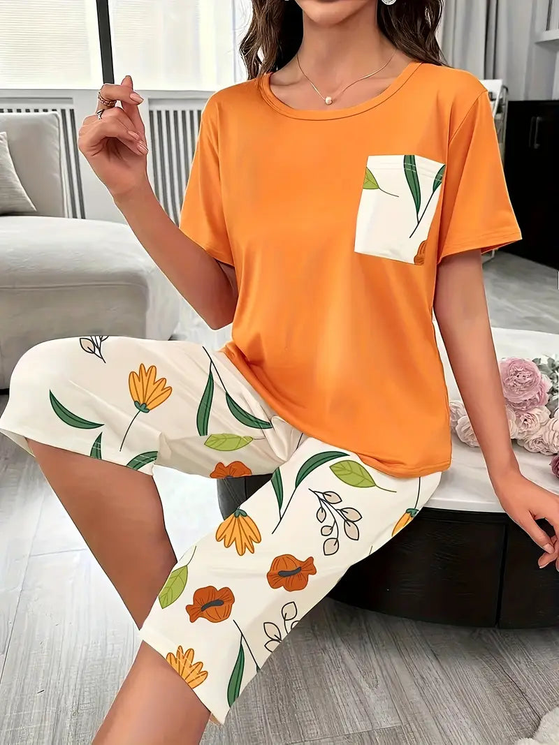 Kinsley - Confortevole Set Abbigliamento Da salotto Con Stampa Floreale
