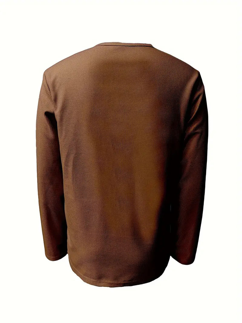 Pablo - Camicia Informale Lavorato a Maglia a Maniche Lunghe