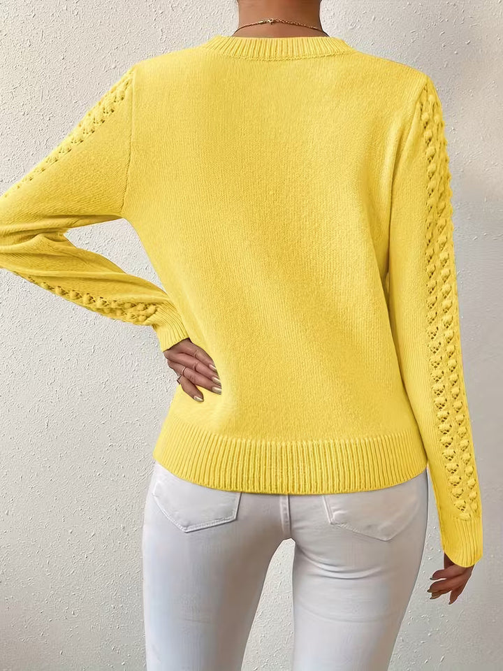 Shannen - Maglione Lavorato a Maglia a Maniche Lunghe