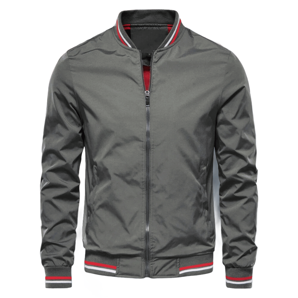 Noam - Bomber Classico Con Rifiniture a Righe