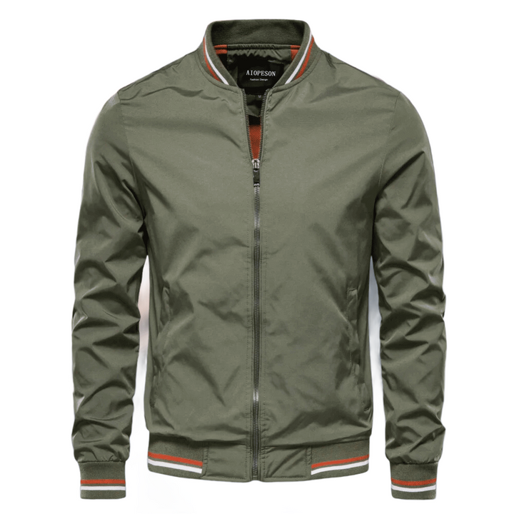 Noam - Bomber Classico Con Rifiniture a Righe