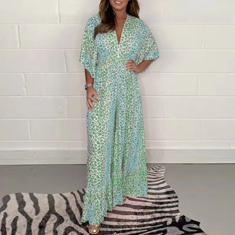 Anthea - Elegante Tuta Con Scollo a V e Vita Alta