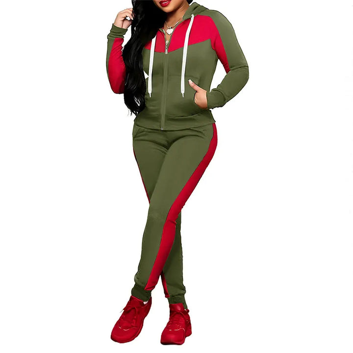 Meesha - Completo Da Ginnastica a Due Pezzi Con Effetto Color Block