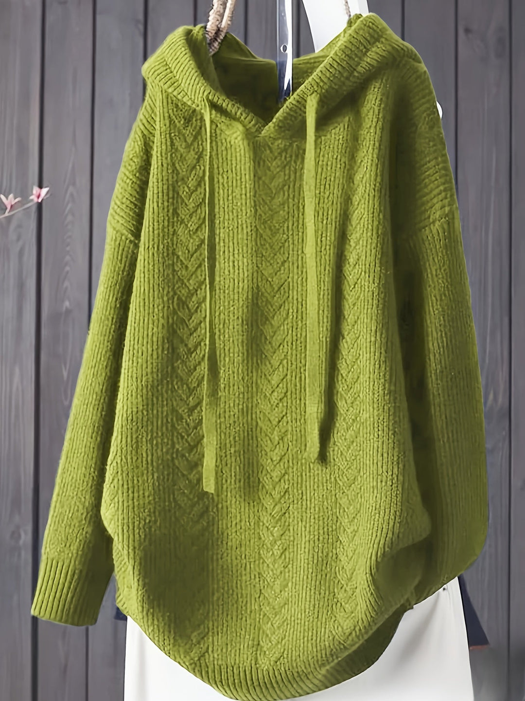 Genivee - Felpa Con Cappuccio Casual a Maniche Lunghe In Maglia