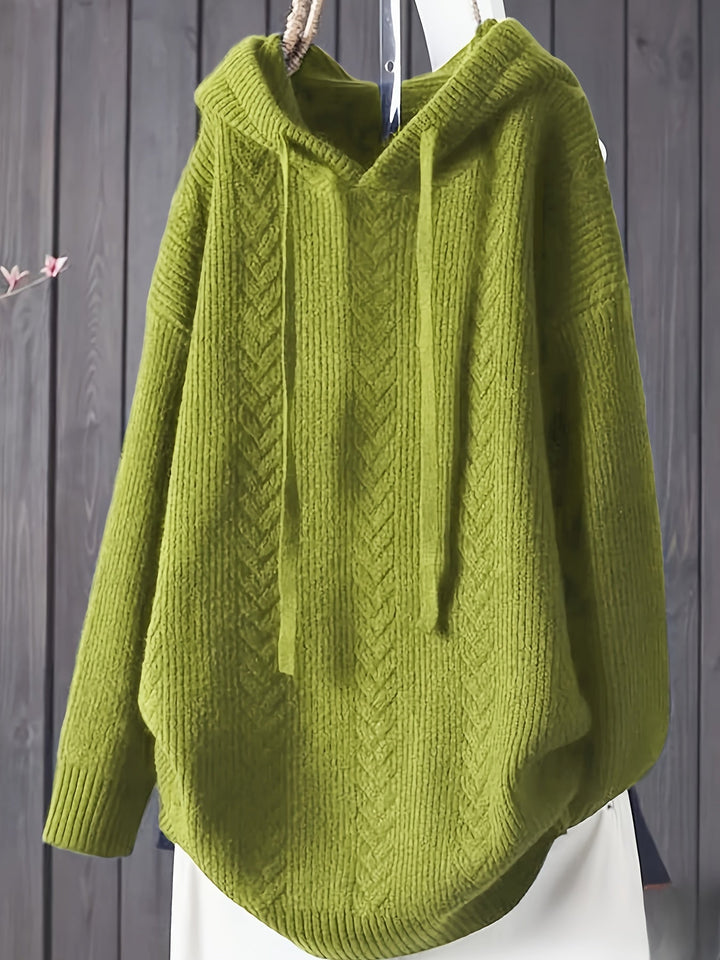 Genivee - Felpa Con Cappuccio Casual a Maniche Lunghe In Maglia