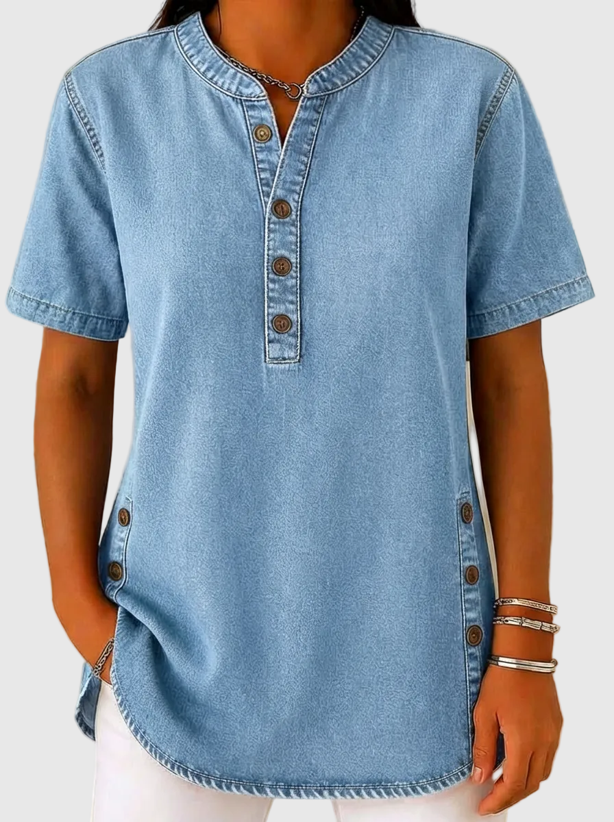 Julina - Camicetta In Denim Dalla Linea Ampia