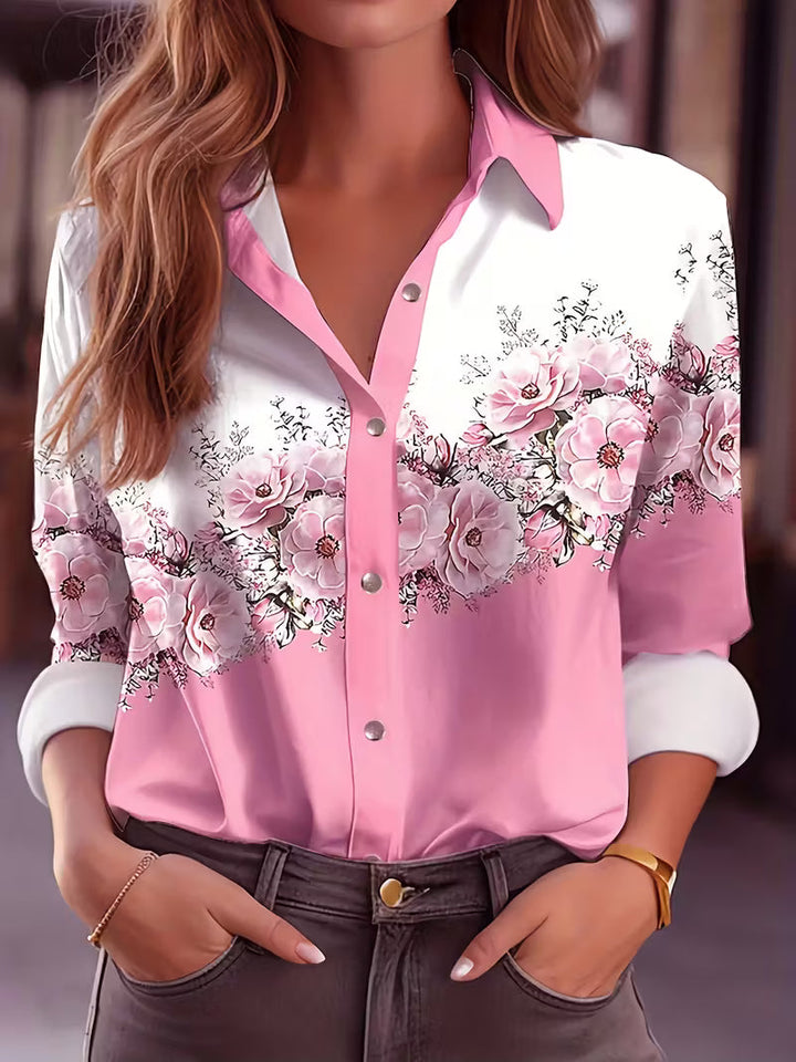 Yaleian - Camicia Floreale con Bottoni