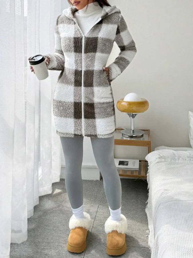 Tissaia - Elegante Giacca Con Cappuccio e Cerniera
