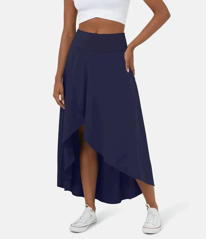 Keisha - Gonna Midi Casual Con Vita Alta E Gonna Svasata Profonda