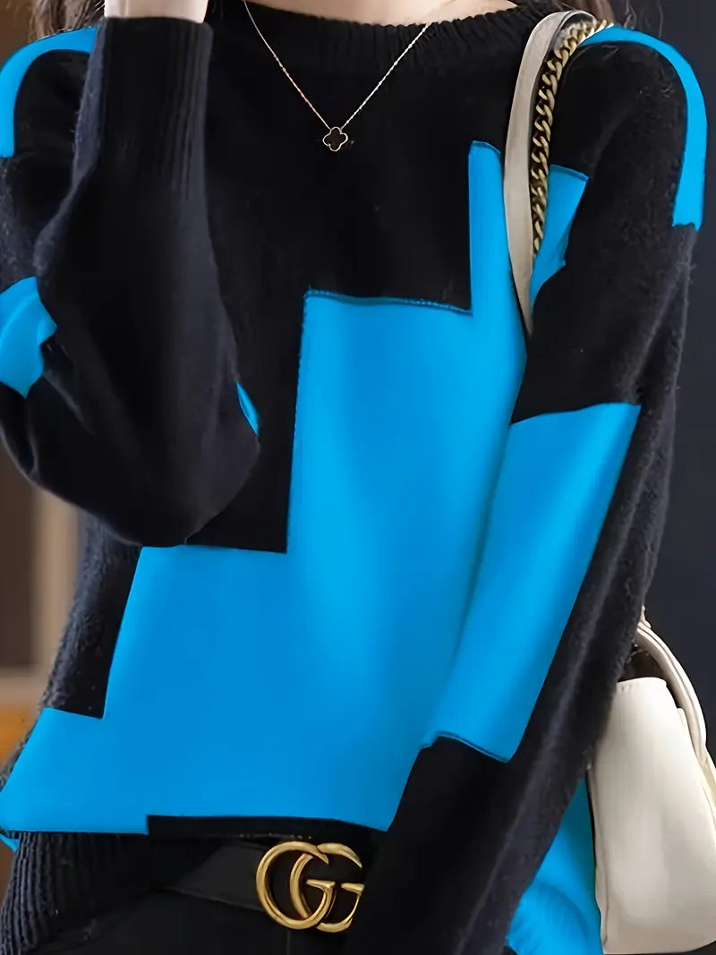 Gala - Elegante Maglione a Maniche Lunghe Con Motivo Geometrico