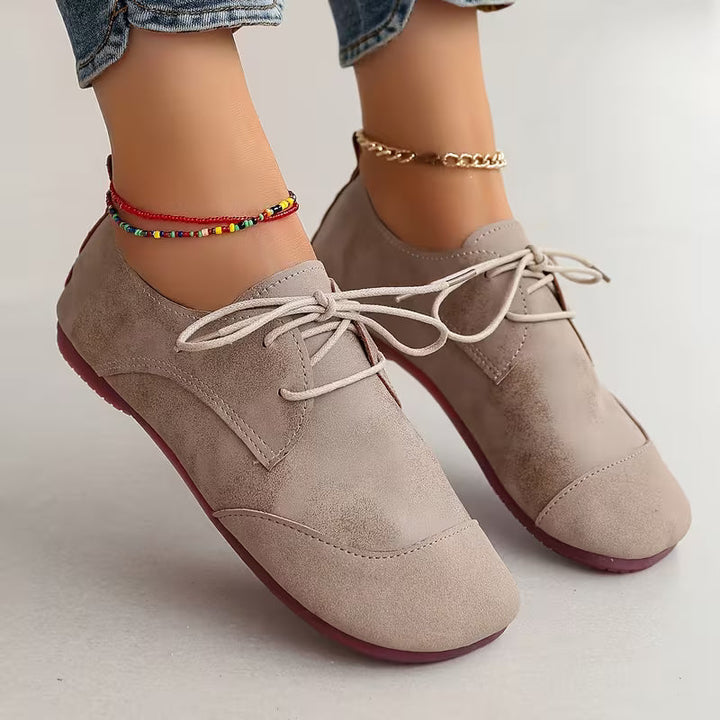 Zuniya - Scarpe Comode Con Zeppa Bassa e Allacciatura