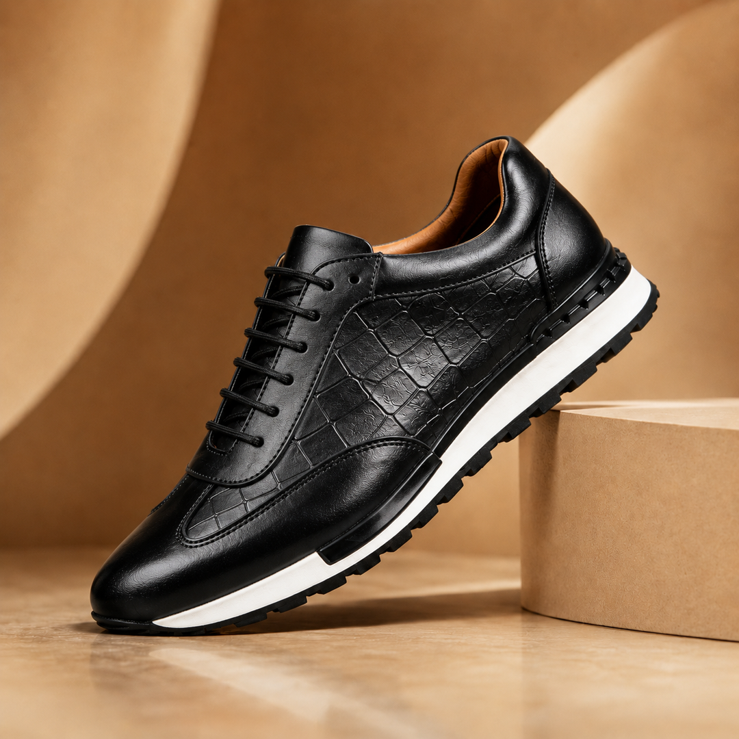Hubert - Scarpe da Ginnastica in Pelle Con Lacci