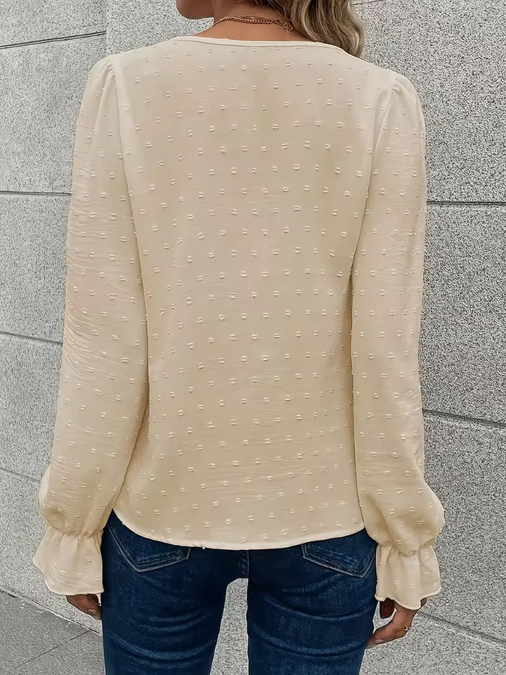 Rejina - Elegante Camicetta Con Colletto in Pizzo