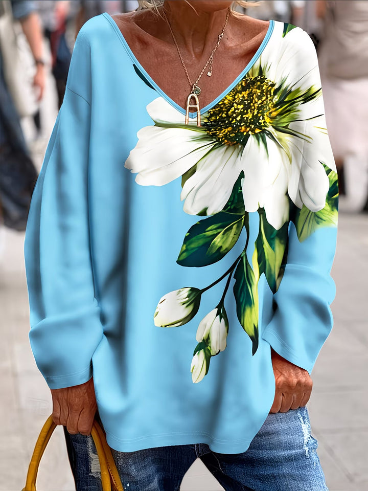 Daphna - Maglietta Oversize Con Stampa Floreale
