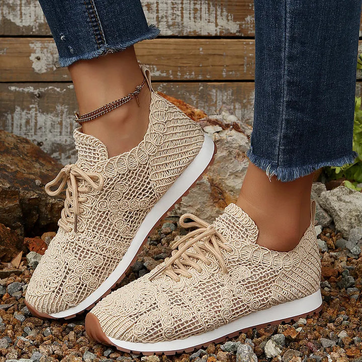 Susannah - Sneaker Traspirante in Maglia Con Lacci