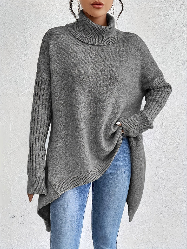 Matthias - T-Camicia Casual Con Cappuccio e Orlo Asimmetrico