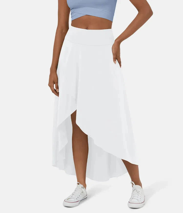 Keisha - Gonna Midi Casual Con Vita Alta E Gonna Svasata Profonda