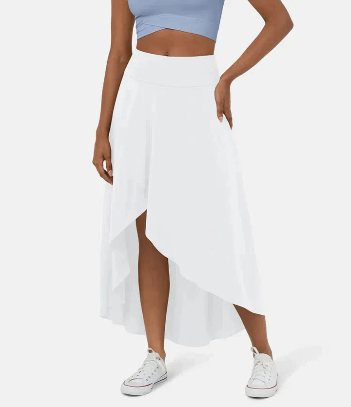 Keisha - Gonna Midi Casual Con Vita Alta E Gonna Svasata Profonda