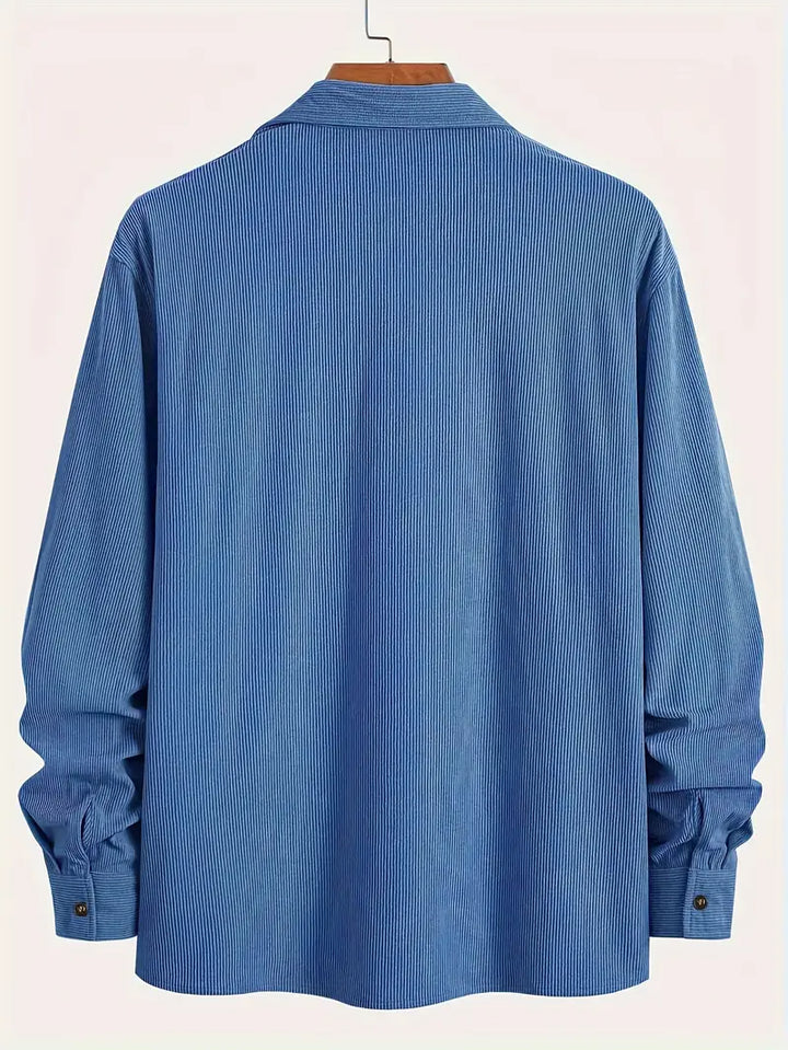 Rickey - Camicia Pulsante-Up Casuale In Velluto A Coste