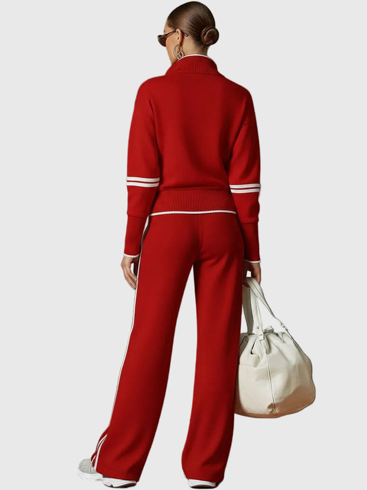 Minrada - Set Composto da Camicetta e Pantaloni a Pieghe larghe