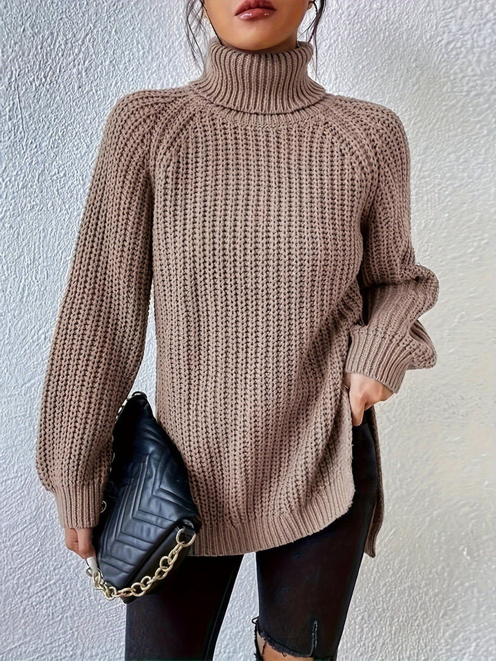 Felina - Maglione a Collo Alto in Maglia a Maniche Lunghe