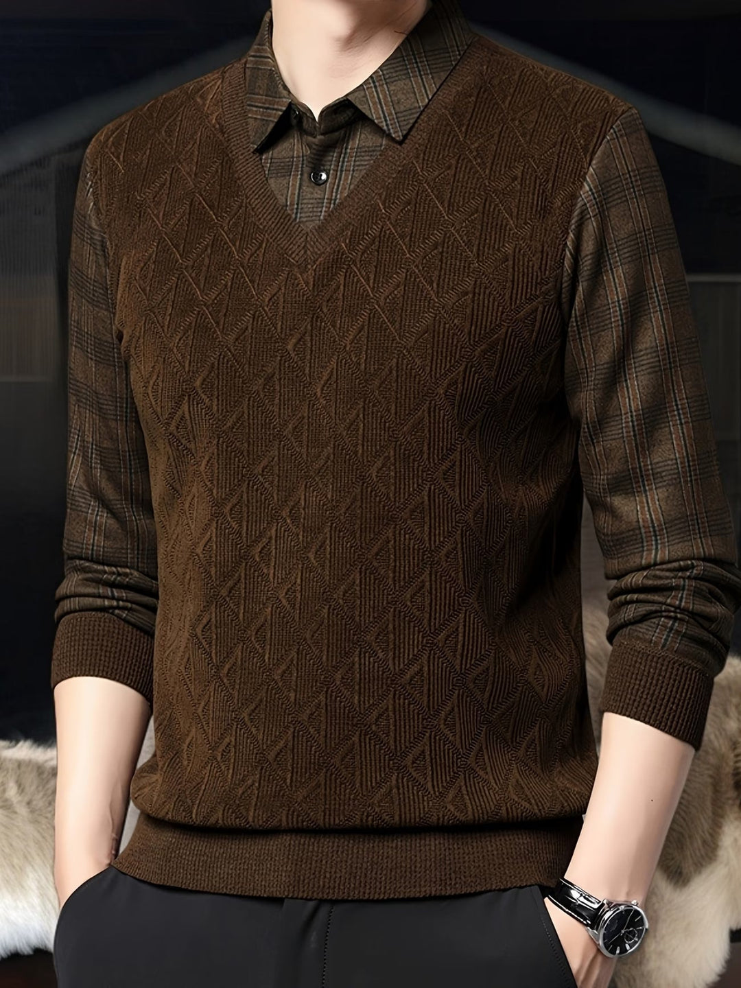 Alan - Maglione in Maglia a Maniche Lunghe