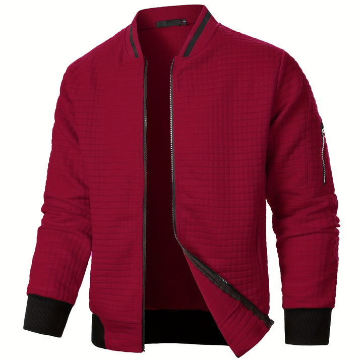Benjie - Zipper Stand-Up Collar Cardigan Jacket
