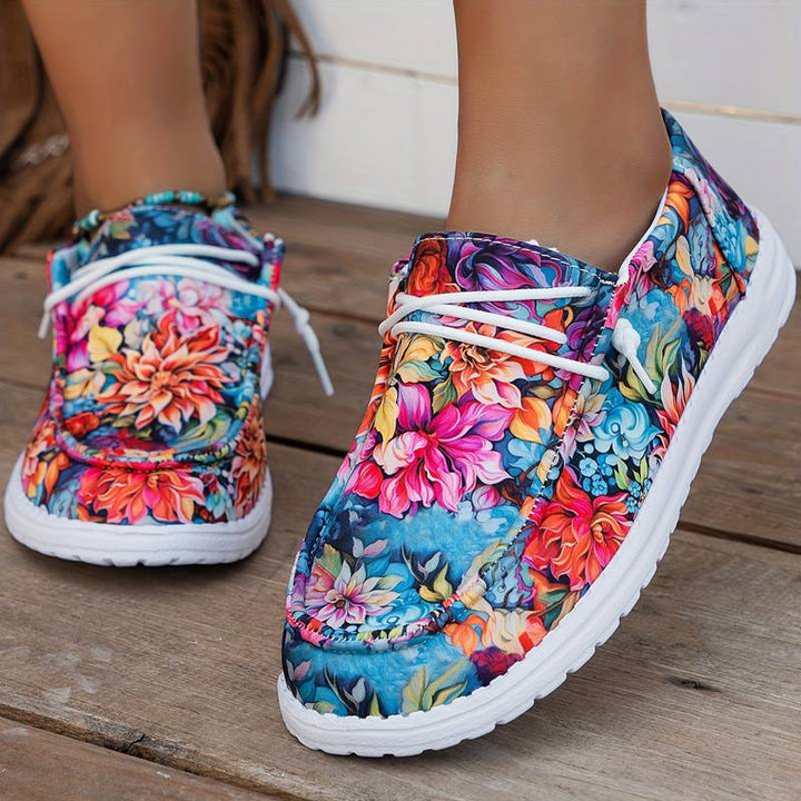 Meiriya - Sneakers Casual Con Grande Stampa Floreale