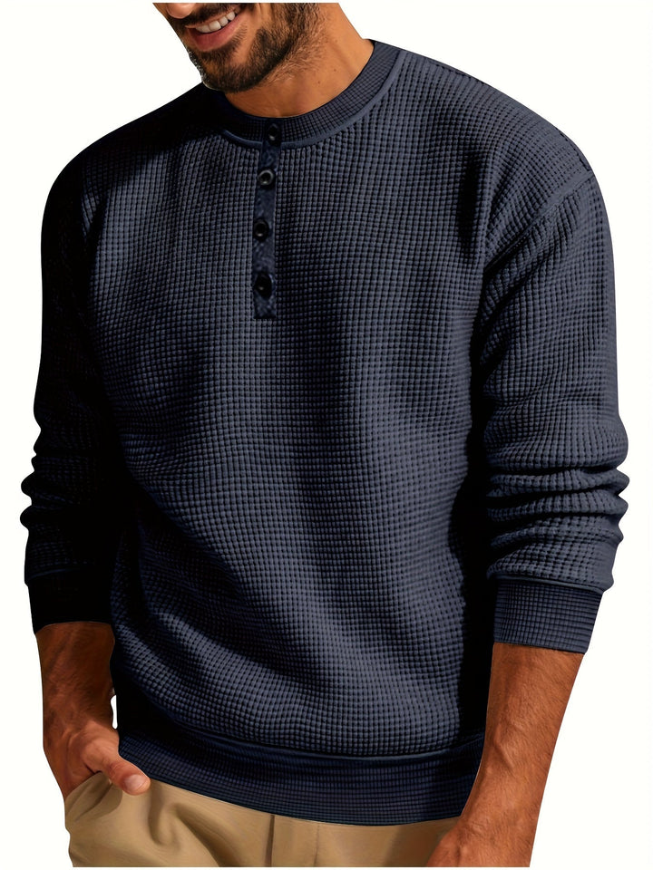 Renaud - Camicia a Maniche Lunghe Con a Waffle