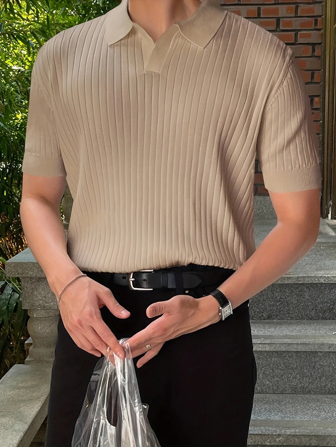 Avgustin - Polo Casual A Mniche Corte
