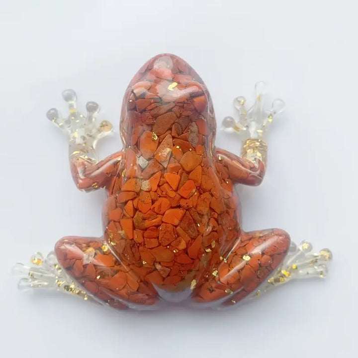 Frostone - Scultura di Rana in Cristallo Per Decorazione Domestica