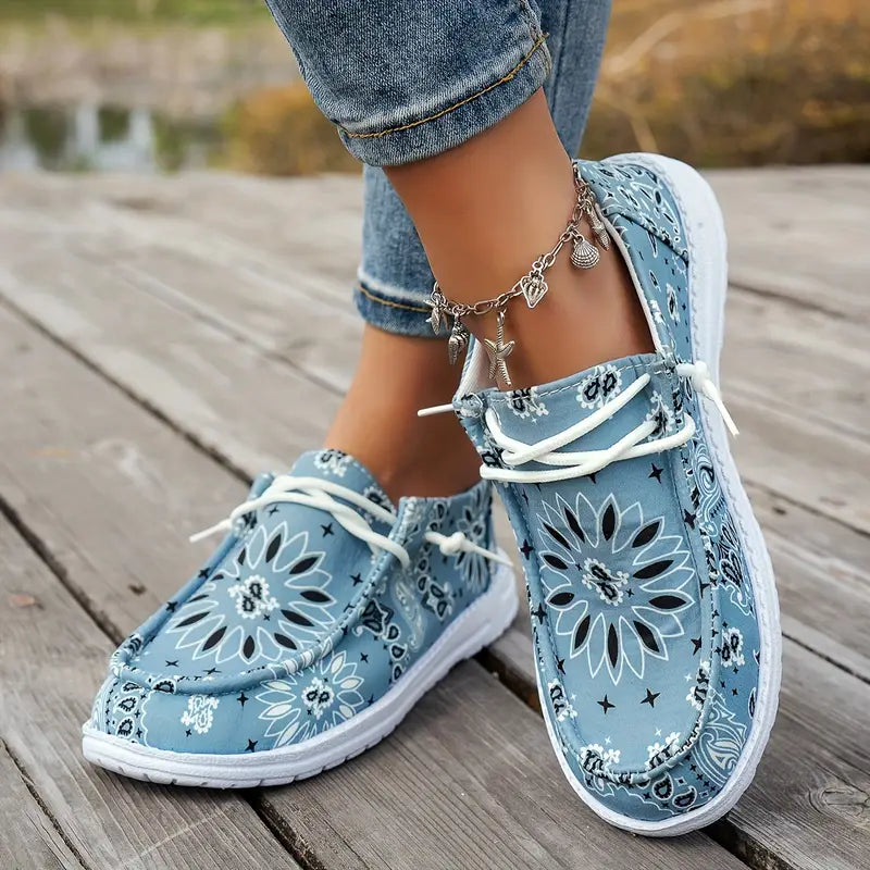 Isavella - Casual Estate Scarpe Con Motivo Floreale
