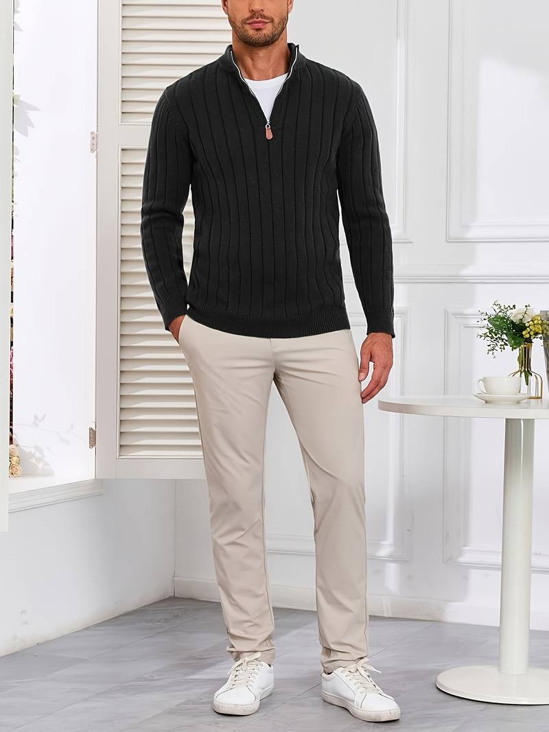 Yedidya - Maglione Casual a Maniche Lunghe Lavorato a Maglia