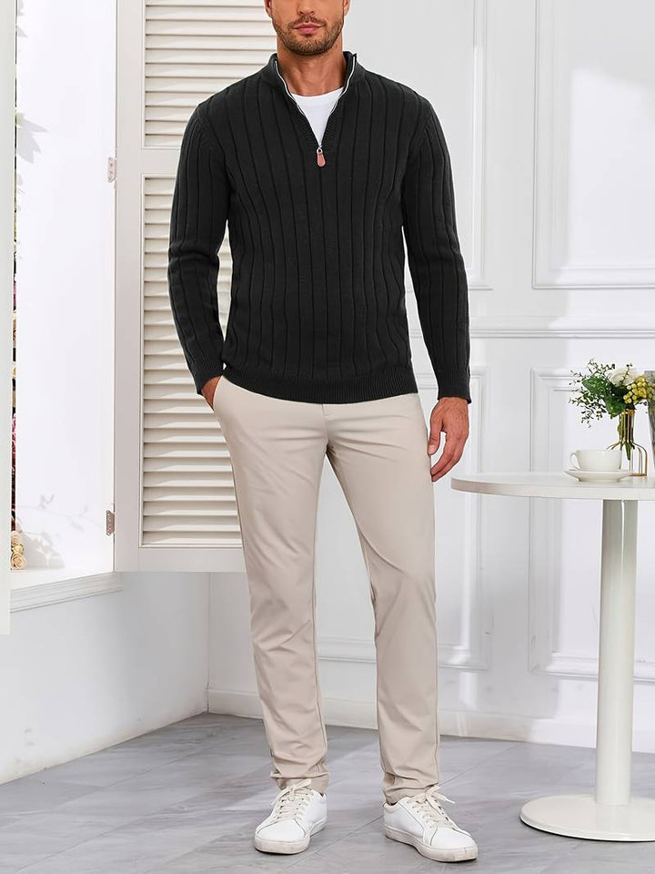 Yedidya - Maglione Casual a Maniche Lunghe Lavorato a Maglia
