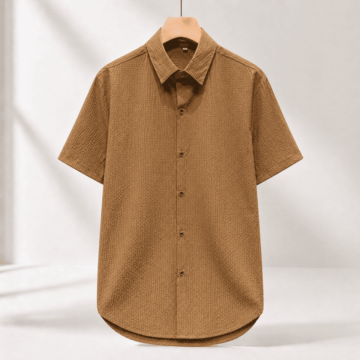 Filipe - Camicia a Maniche Corte Con Trama in Rilievo