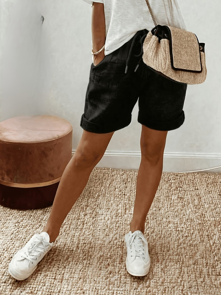 Keely - Pantaloncini Comodi in Lino