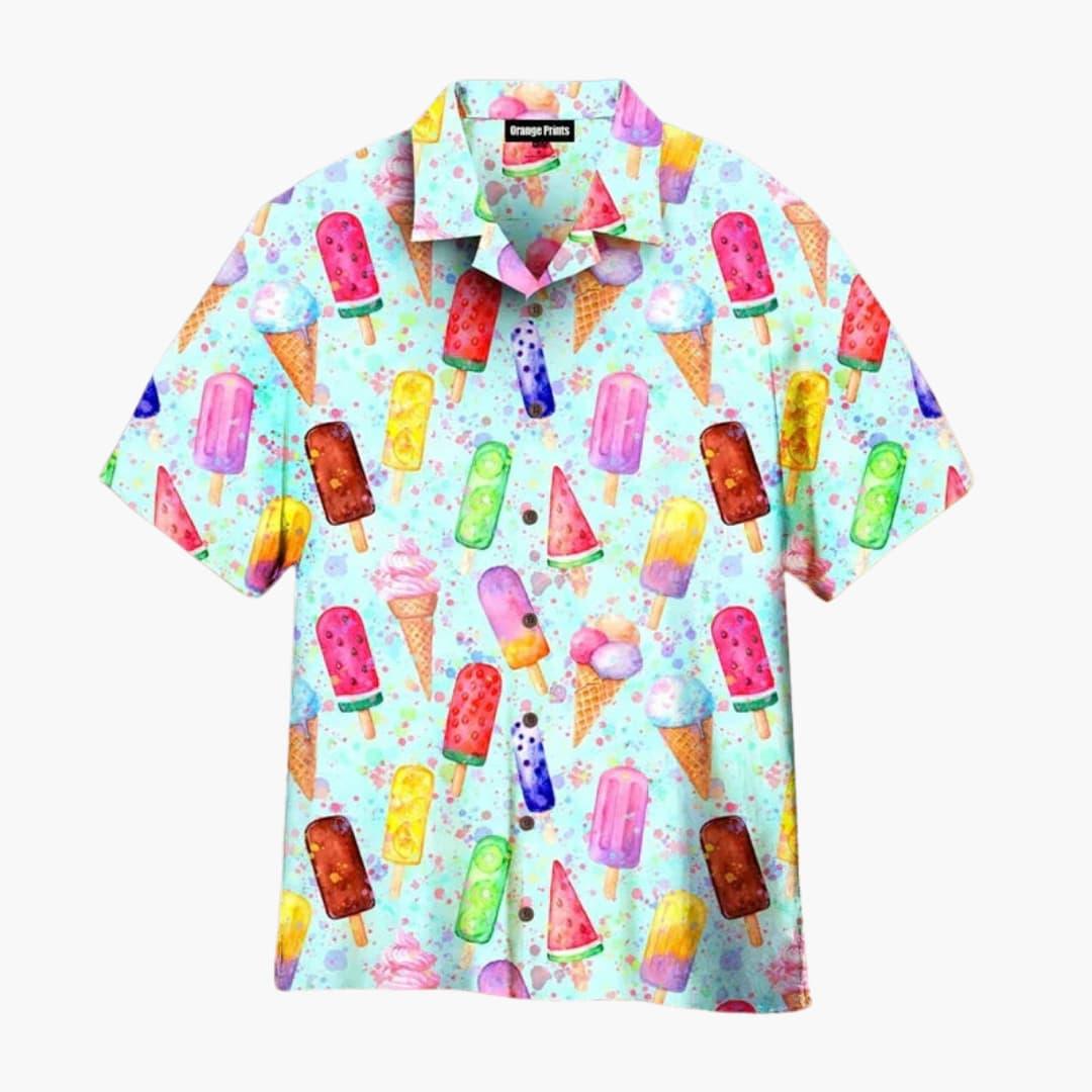 Lubomir - Elegante Camicia Estiva Con Stampa Gelato