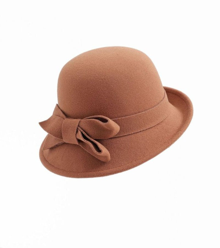 Klaver - Cappello Vintage In Feltro Con Fiocco Laterale