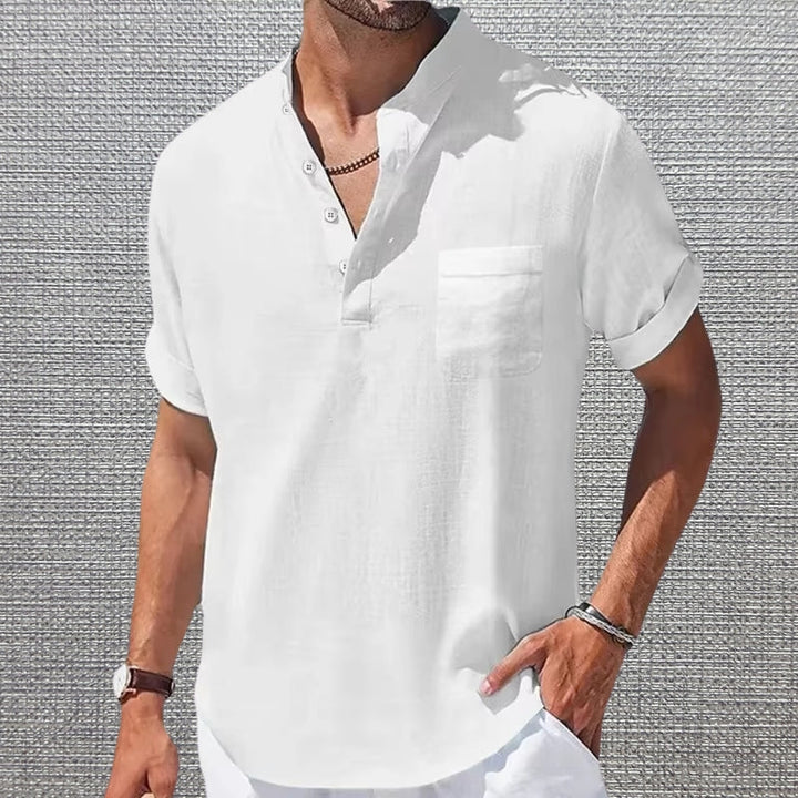 Anthony - Elegante Maglietta a Maniche Corte Con Taschino