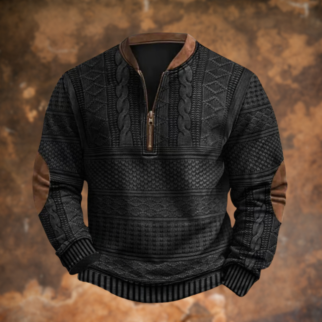 Tom - Elegante Maglione Con Zip e Maniche Lunghe