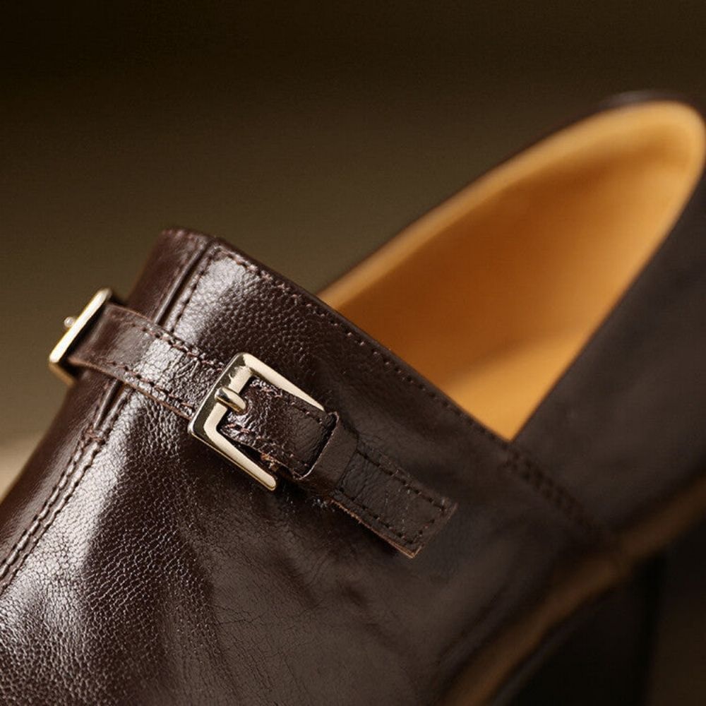 Misha - Eleganti Mocassini In Pelle Con Tacco